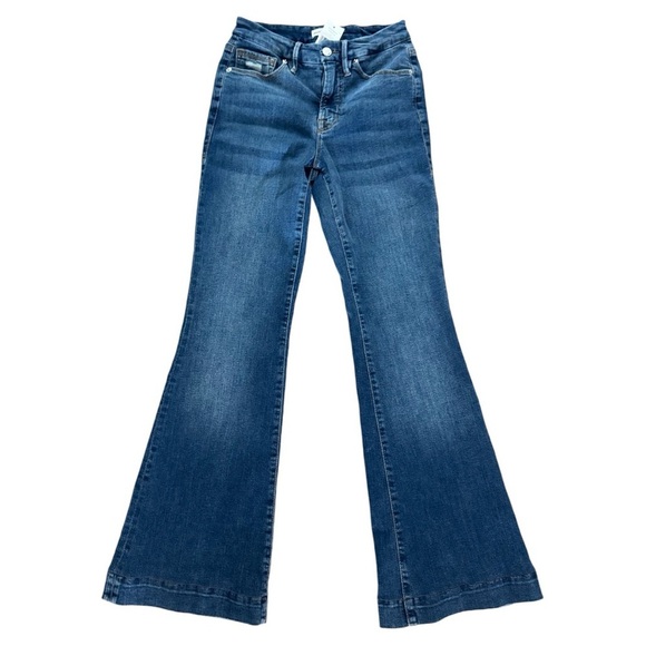 Good American Women's Good Flare with Deco Back Yoke A Blue Denim Jeans Size 26 - Picture 8 of 12